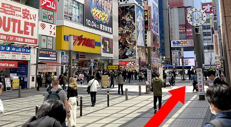 JR秋葉原駅からイースト駅前クリニック秋葉原院へのアクセスマップ