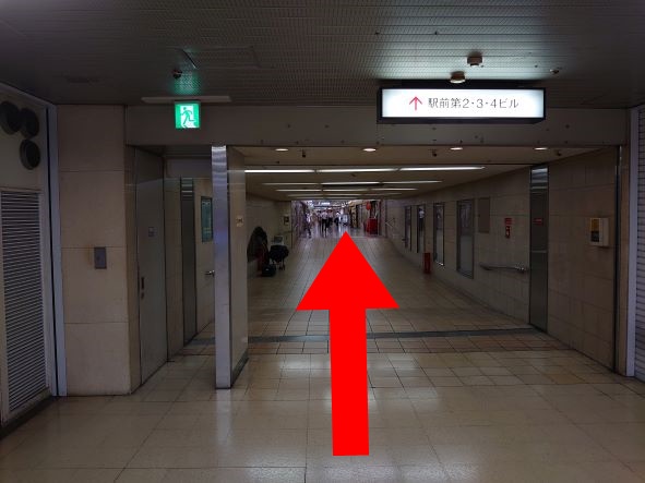 四つ橋線「西梅田駅からの道順」4