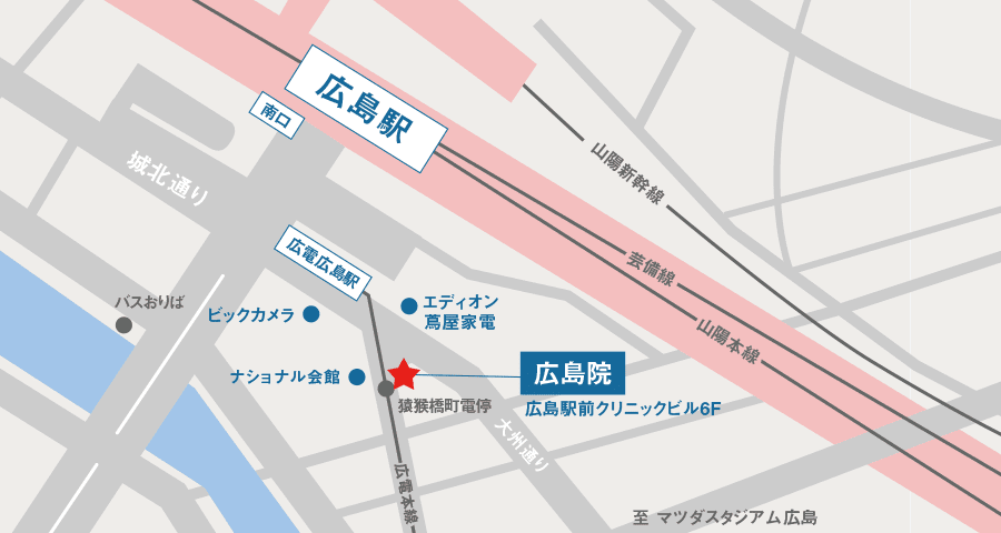 広島院のアクセスマップ