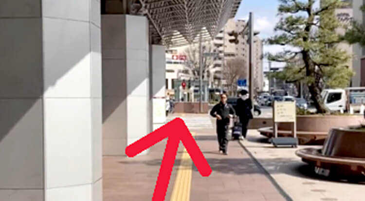 JR金沢駅からイースト駅前クリニック金沢院へのアクセス