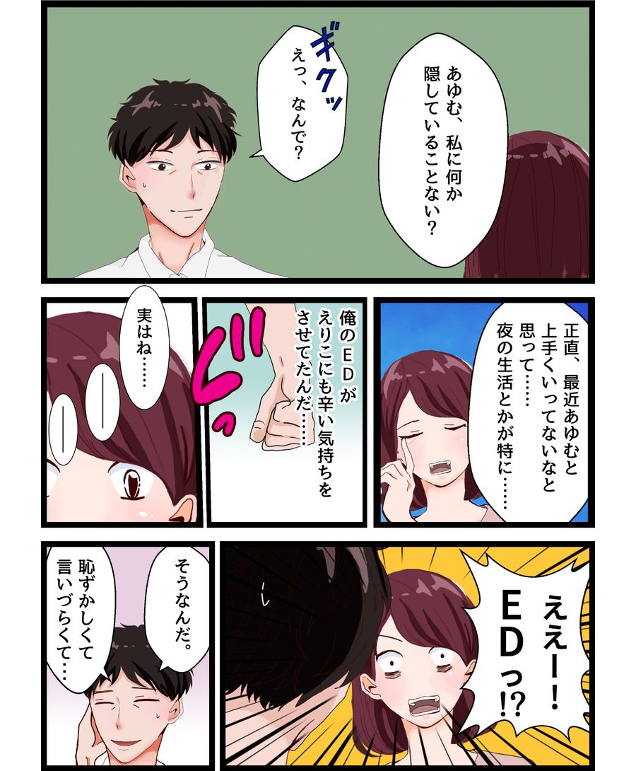 Episode03 パートナーがed 女性が抱える悩みとは クリニックについて Ed Agaについて を漫画で知る イースト駅前クリニック