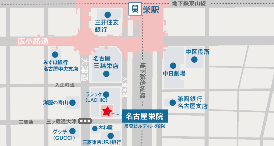 梅田院のアクセスマップ