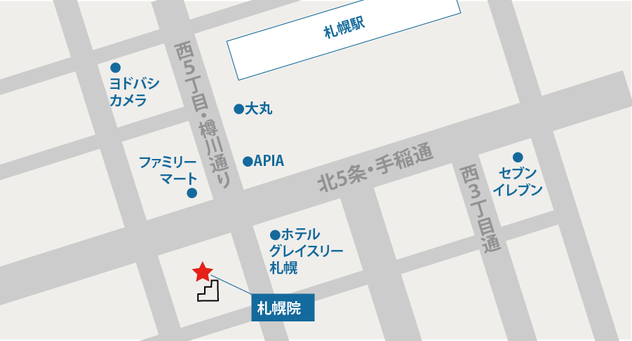 JR札幌駅から札幌院へのアクセス1