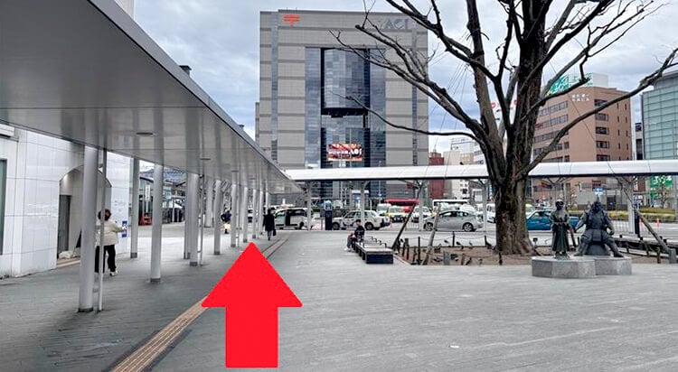 JR静岡駅からイースト駅前クリニック静岡院へのアクセスマップ
