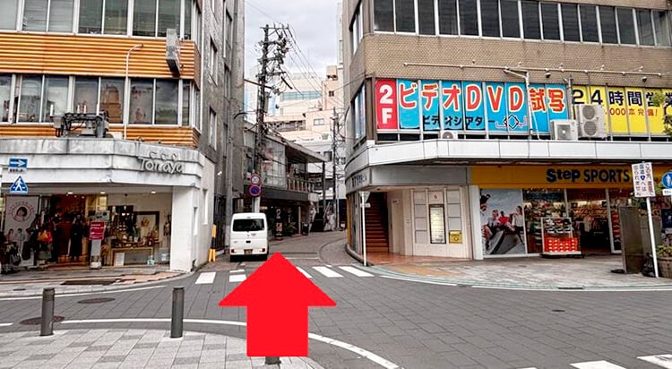 JR静岡駅からイースト駅前クリニック静岡院へのアクセスマップ
