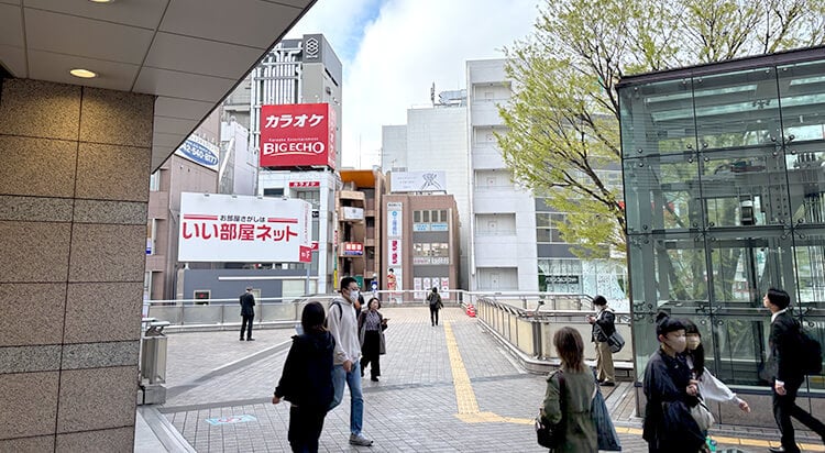 JR立川駅からイースト駅前クリニック立川院へのアクセスマップ