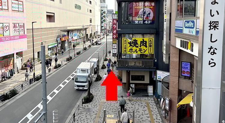 JR立川駅からイースト駅前クリニック立川院へのアクセスマップ