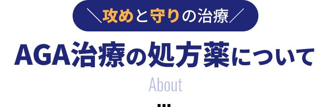 \攻めと守りの治療/ AGA治療の処方薬について